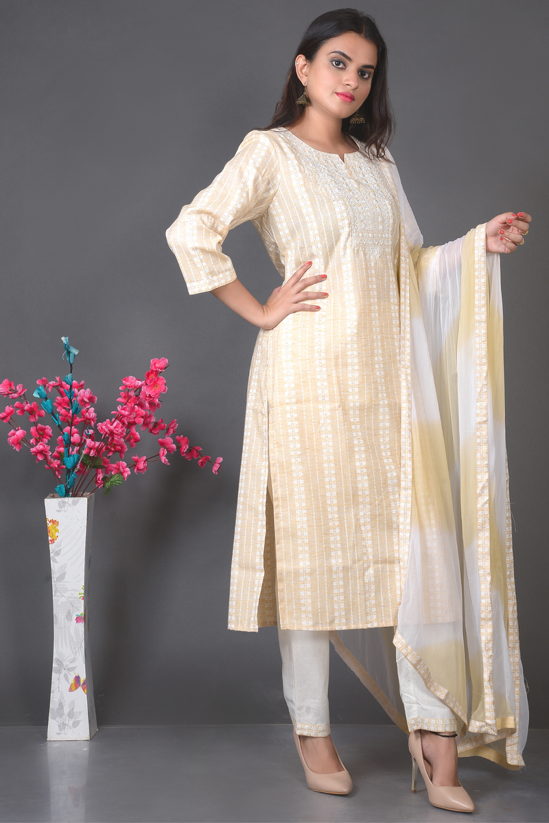 A-Line Ivory Kurta Set