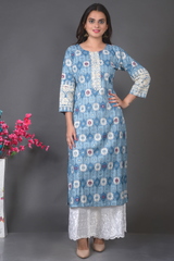 Moonstone Blue Kurta