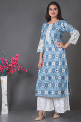 Moonstone Blue Kurta