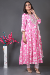 Anarkali Floral Print Co-ord Set