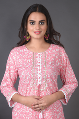 Printed Cotton Kurta Set