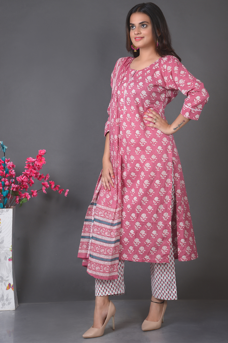 Block Printed Kurta Set