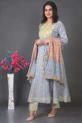 Anarkali Floral Print Co-ord Set