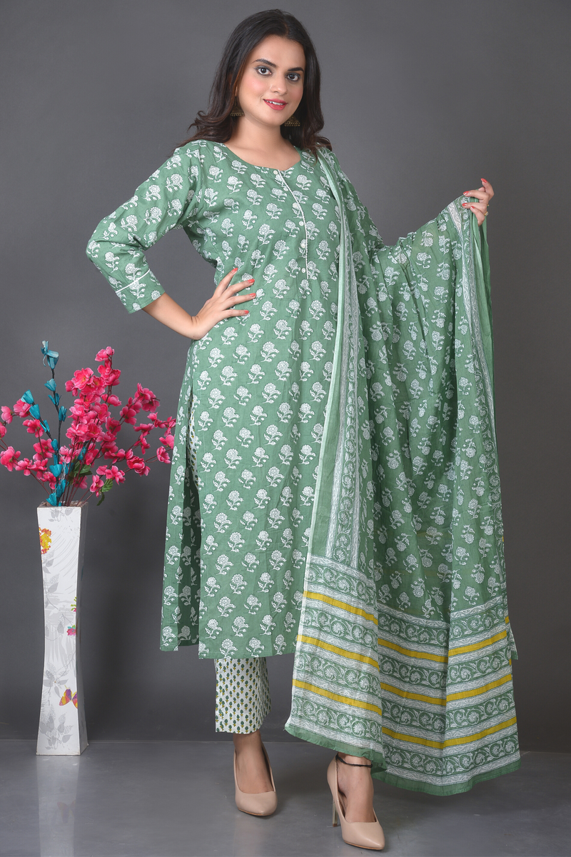 Block Printed Kurta Set