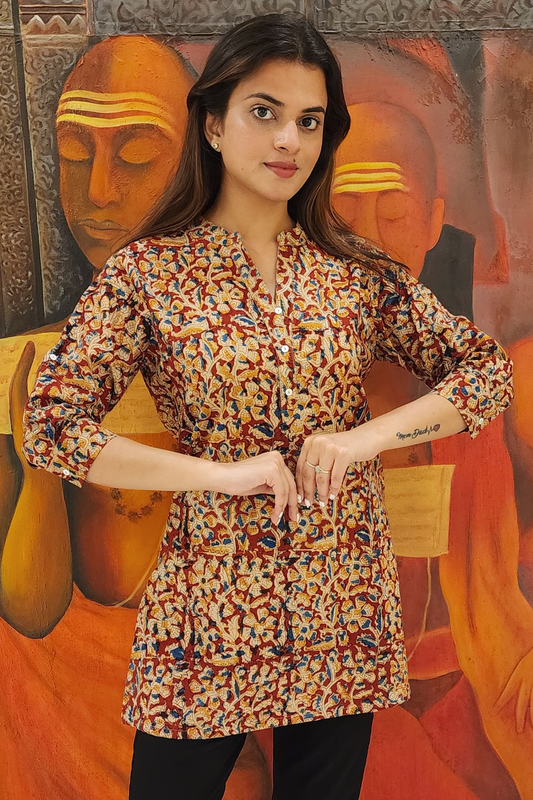 KALAMKARI SHORT KURTI
