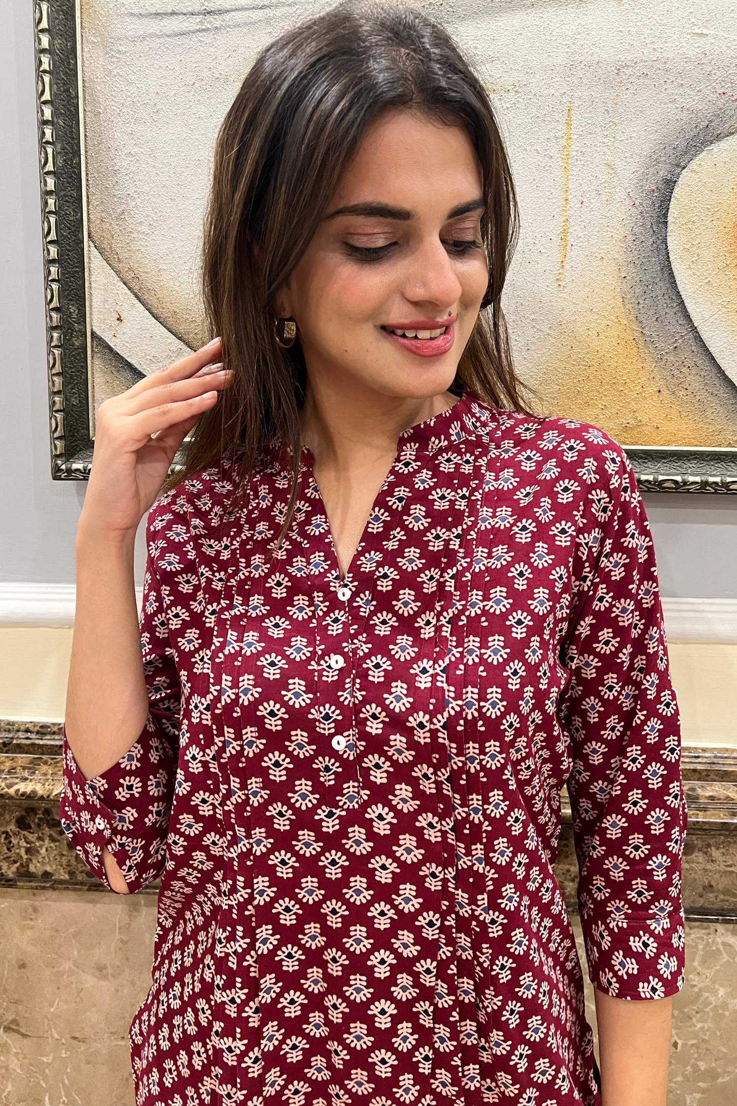 Ajrak Print Kurti