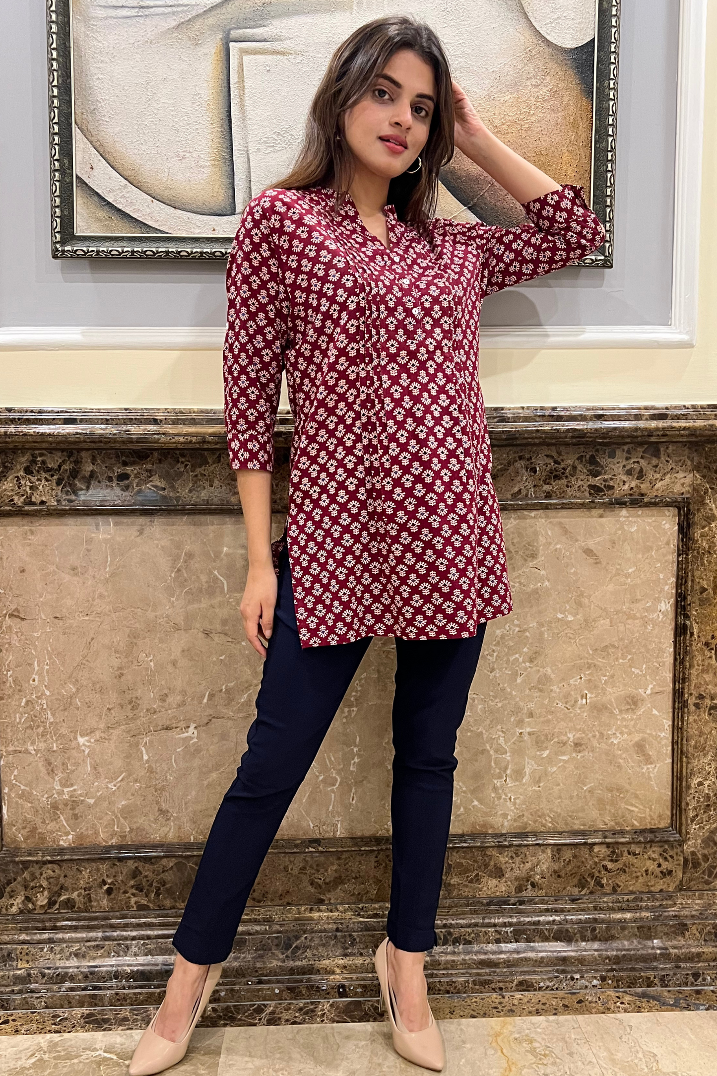 Ajrak Print Kurti
