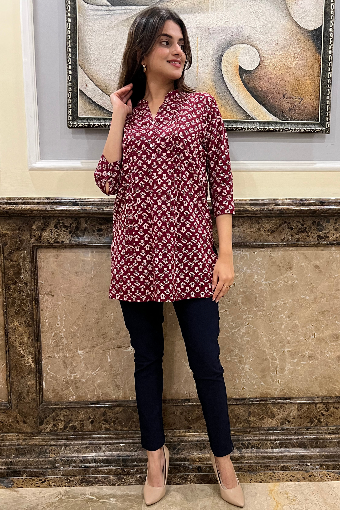 Ajrak Print Kurti