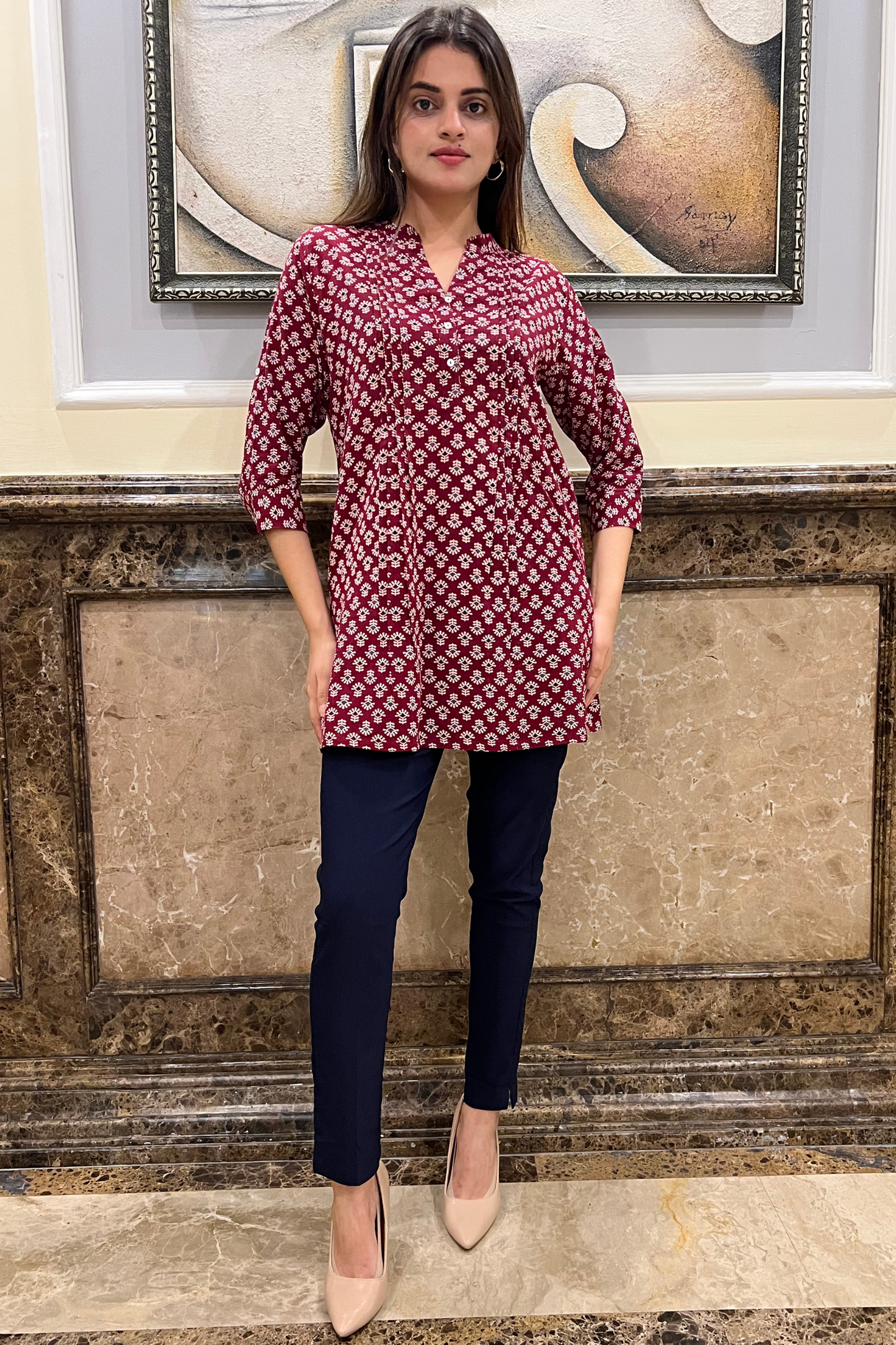 Ajrak Print Kurti