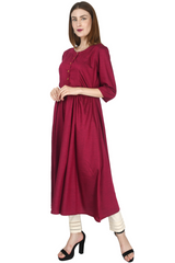 Maroon Ghera Dress