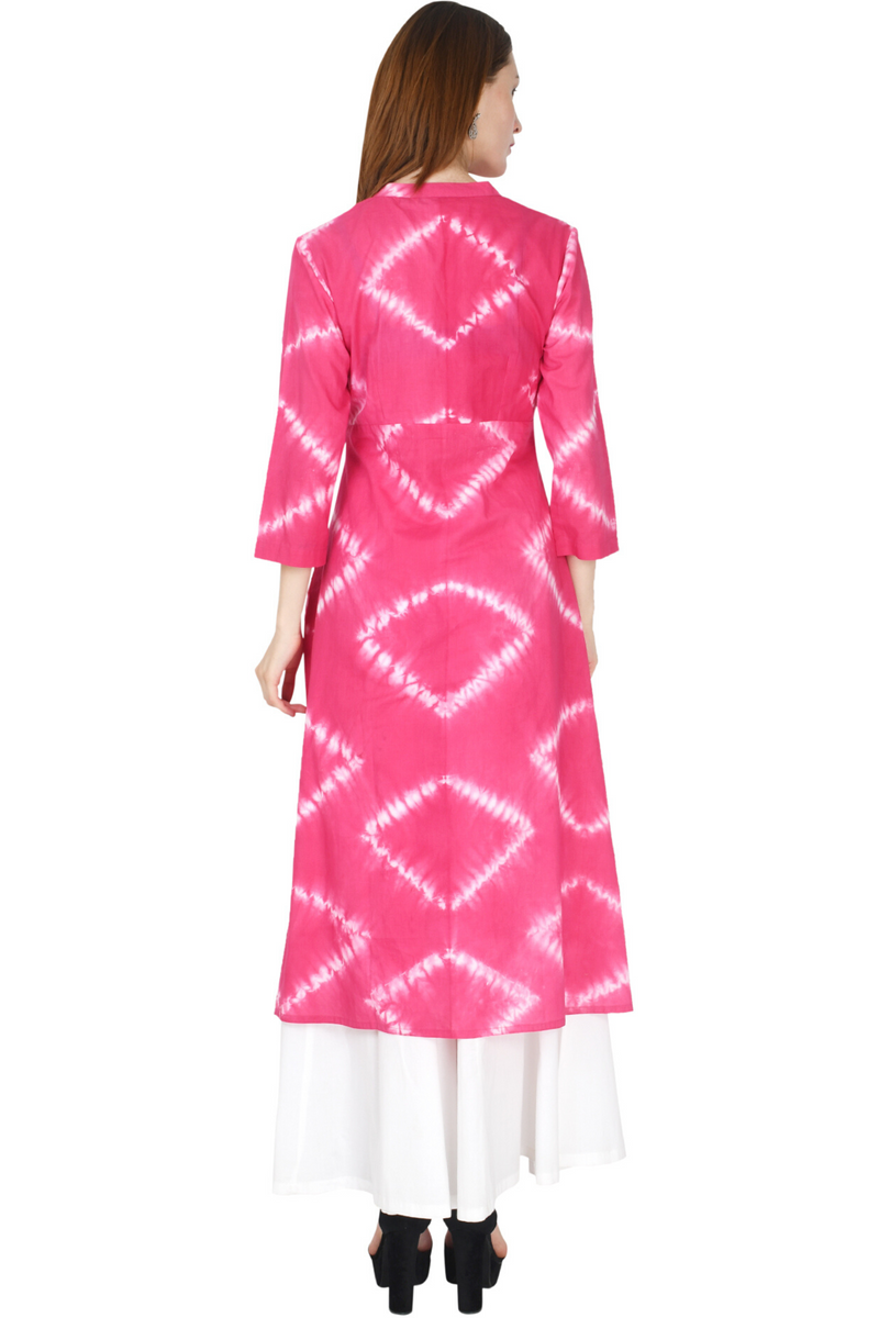 Pink Shibori Kurta