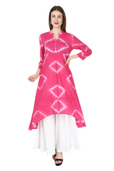 Pink Shibori Kurta