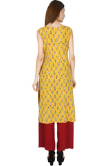 Block Print Sleeveless Kurta