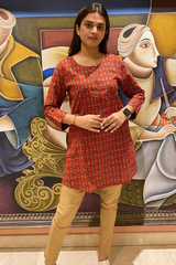 Block Print Short Kurti