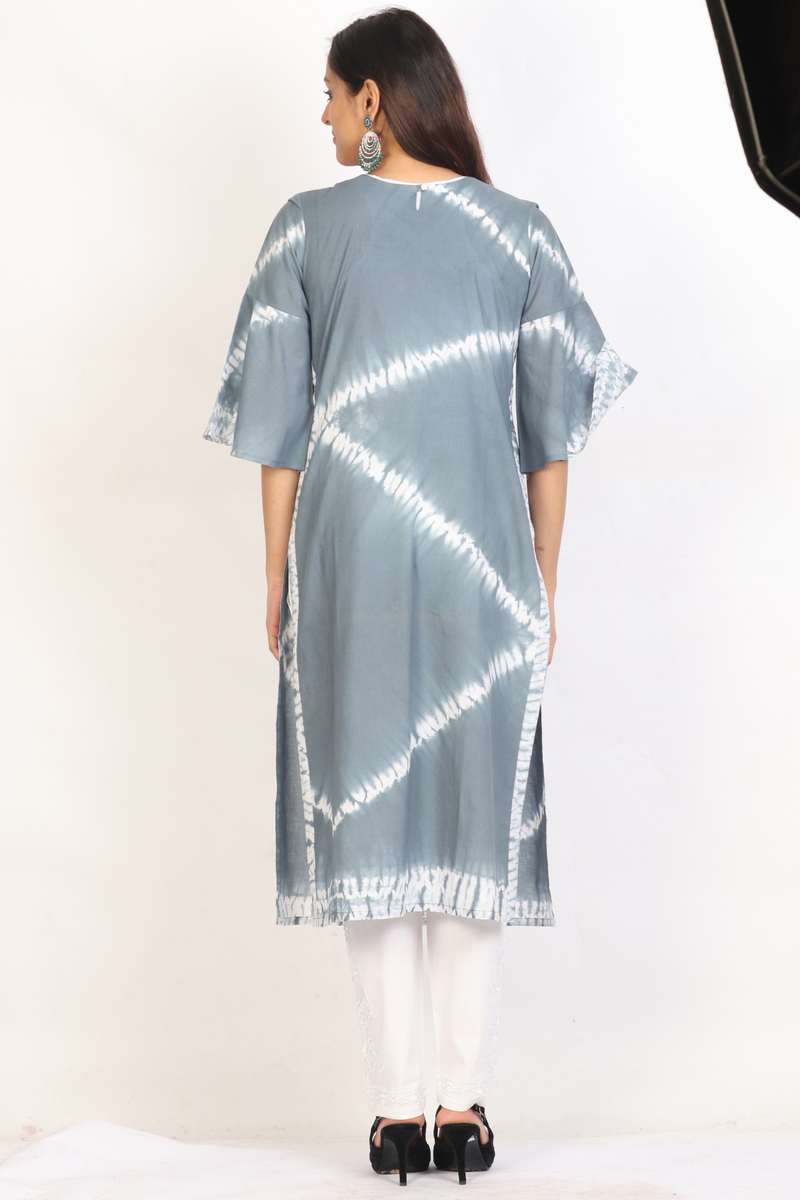 Grey Tie Dye Kurta