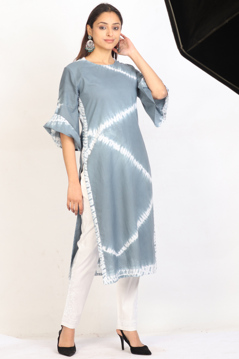 Grey Tie Dye Kurta