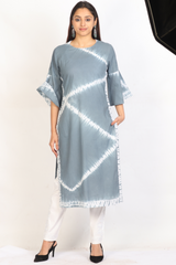 Grey Tie Dye Kurta