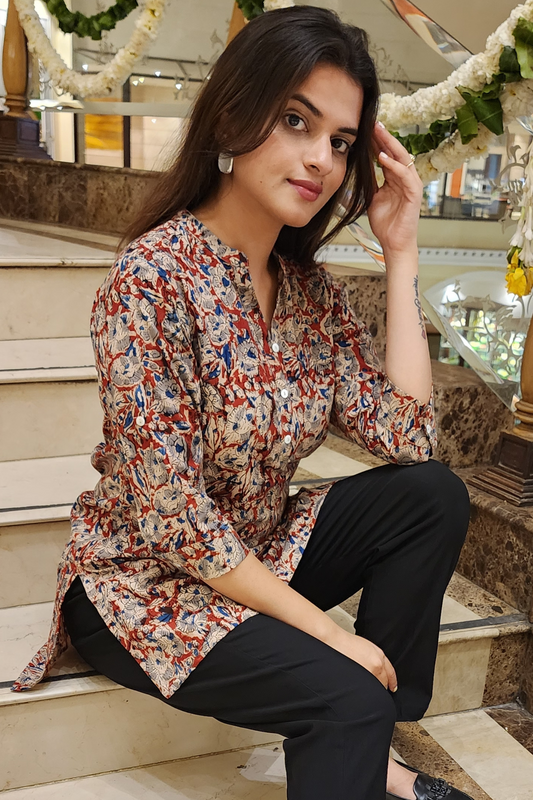 KALAMKARI SHORT KURTI