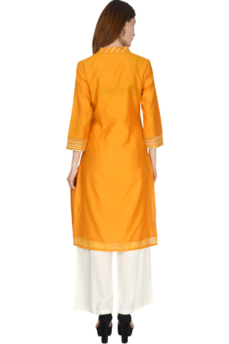 Yellow Chanderi Coord Set