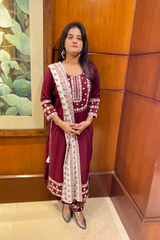 Resham Embroidery Coord Set