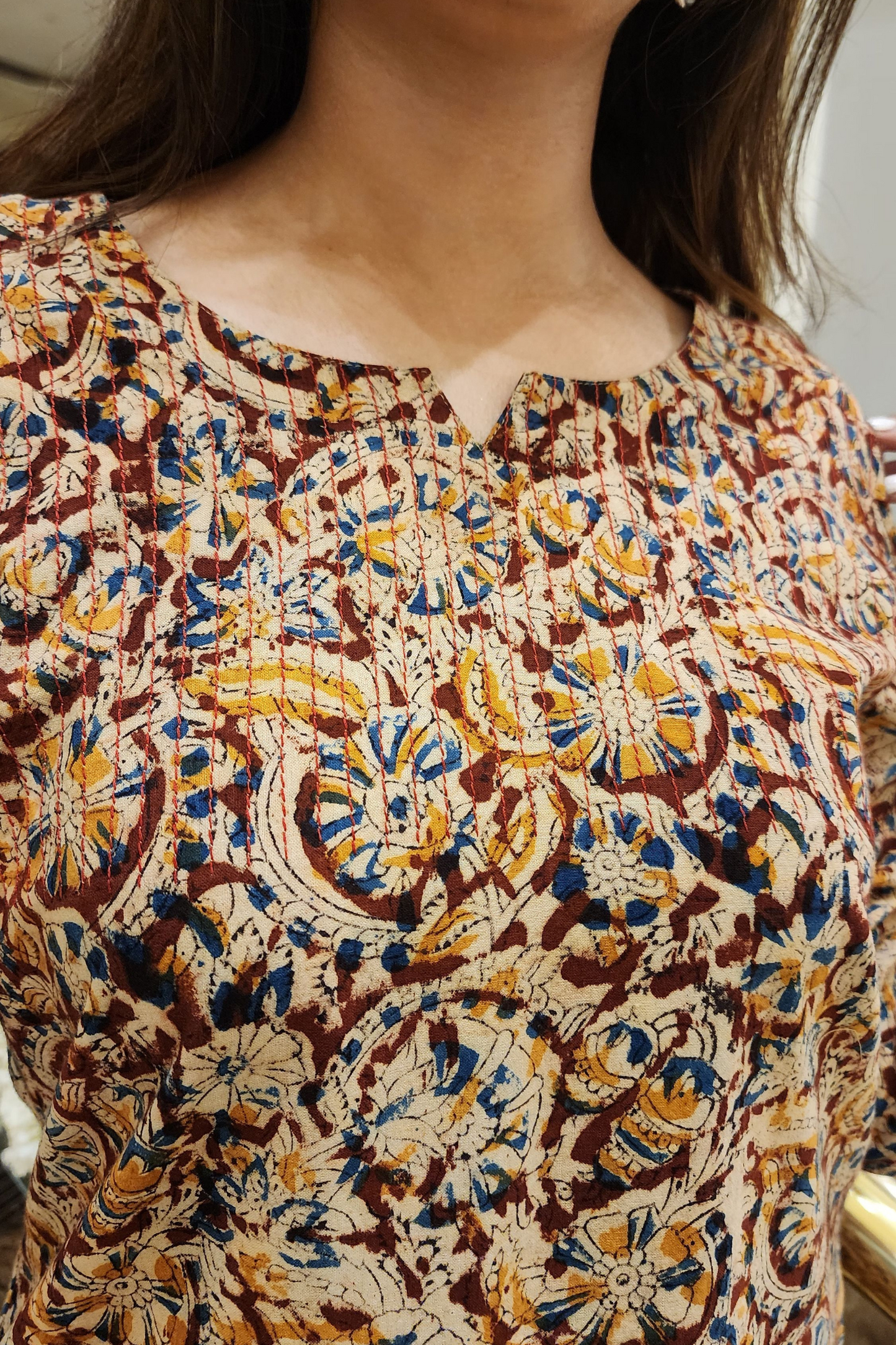 KALAMKARI SHORT KURTI