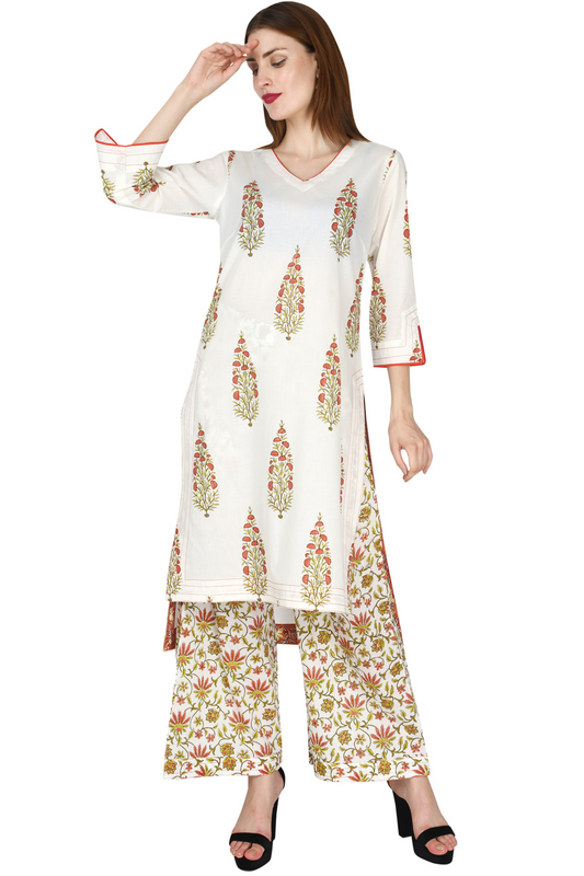 Block Print Kurta Set