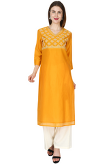 Chanderi Embroidery Kurta