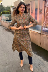 Kalamkari Print Kalidar Kurta