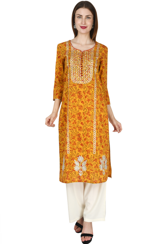Block Print Kurta Set