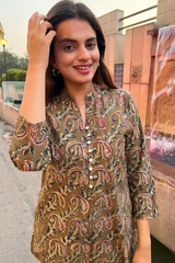 Kalamkari Print Kalidar Kurta