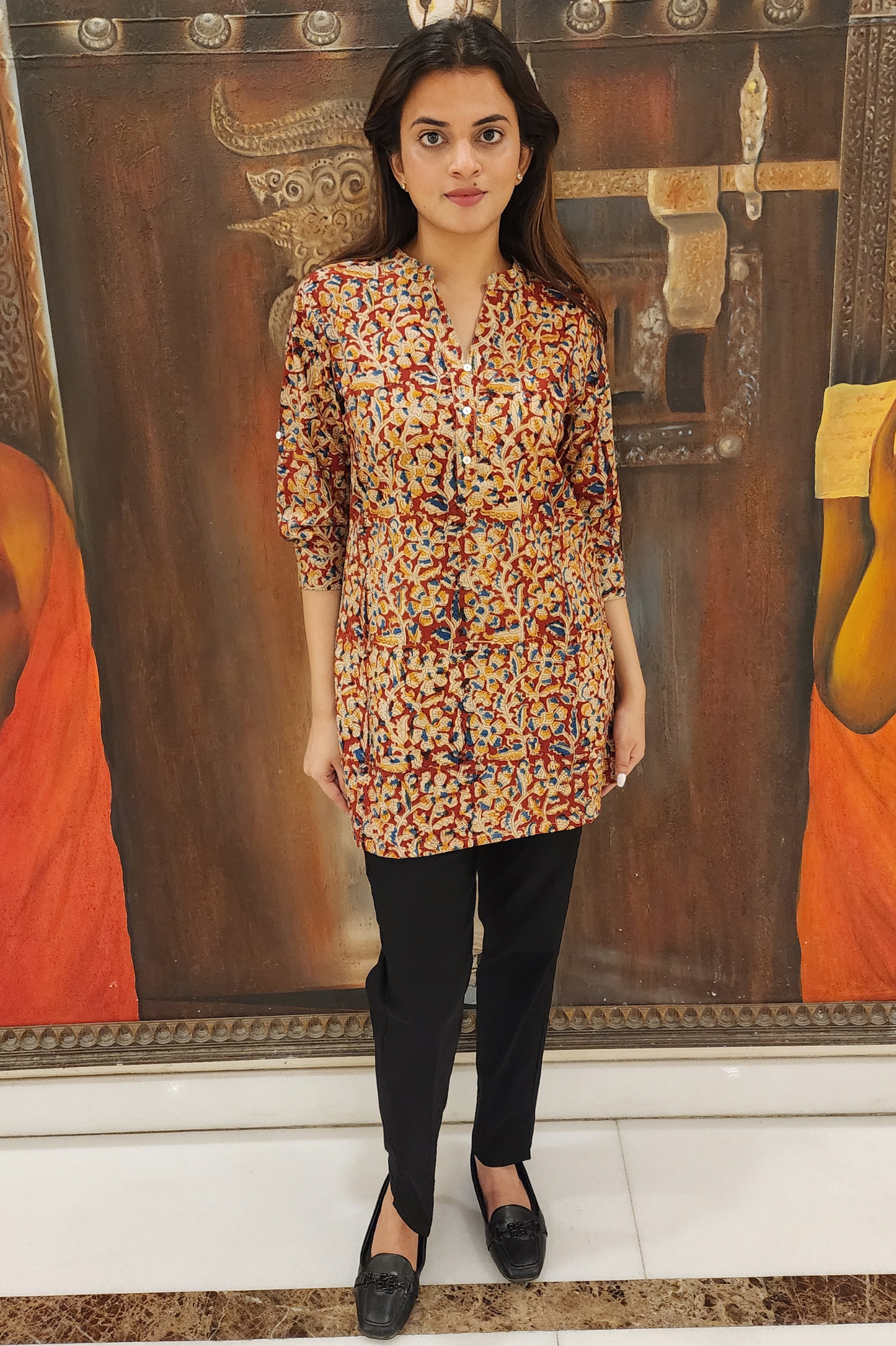 KALAMKARI SHORT KURTI