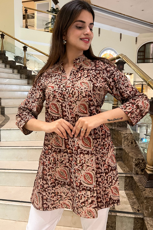 KALAMKARI SHORT KURTI