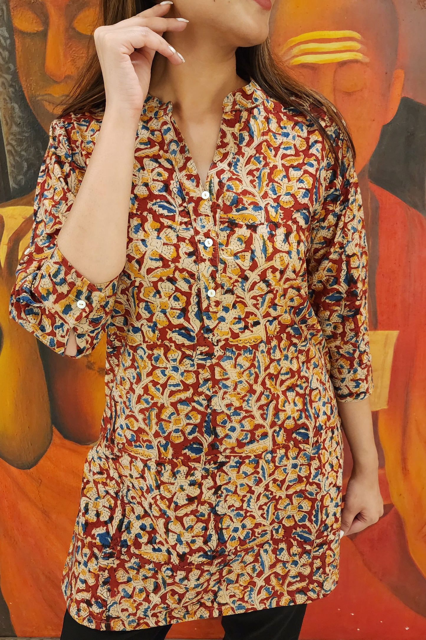 KALAMKARI SHORT KURTI