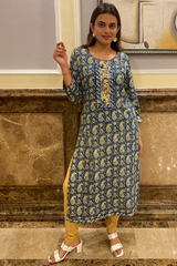 Classic Ajrak print Kurta