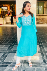 FIROZI RESHAM EMBROIDERY KURTA