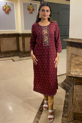 Classic Ajrak Print Kurta