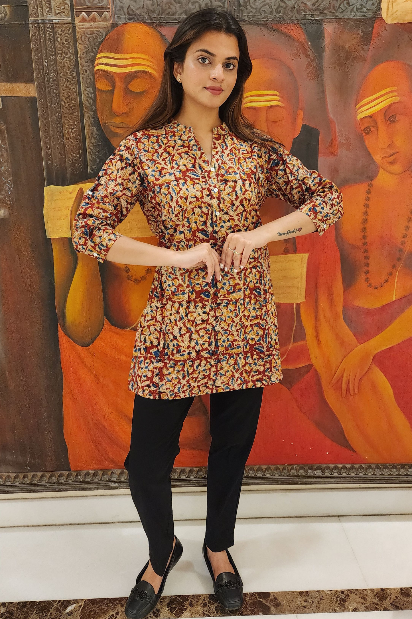 KALAMKARI SHORT KURTI