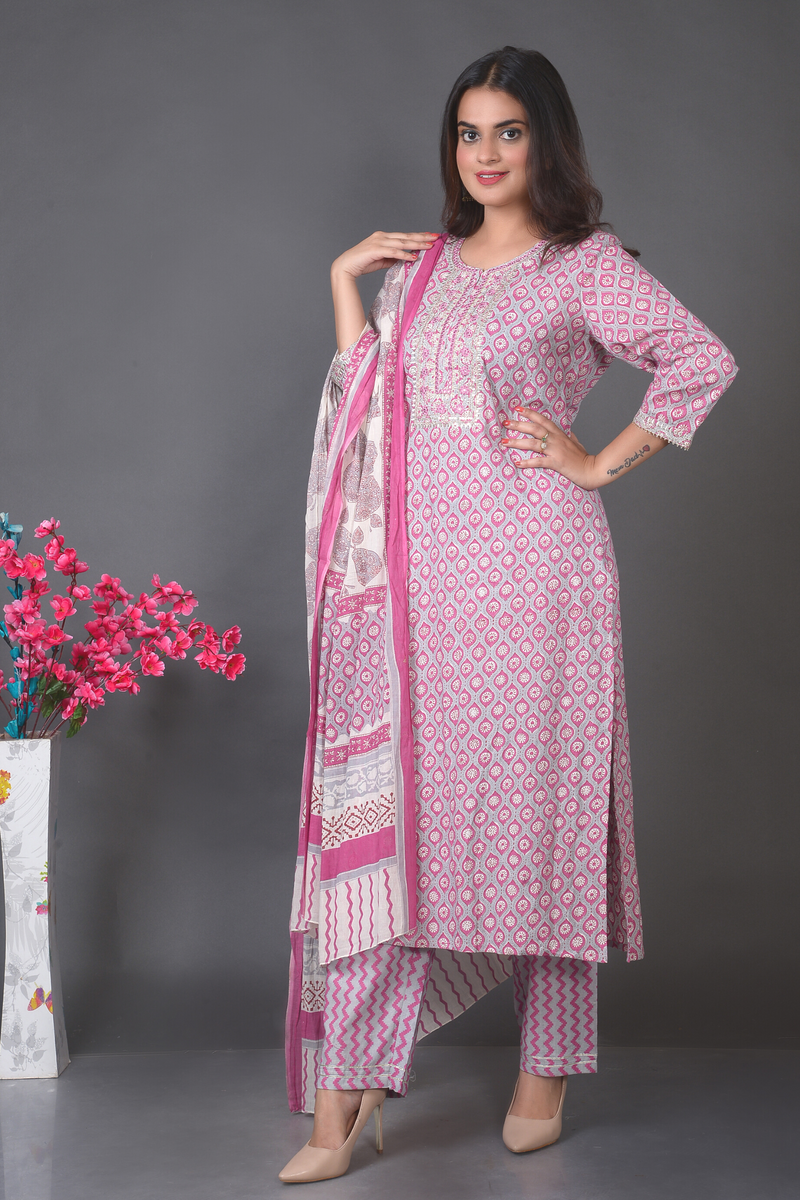 Polka Booti Kurta Set